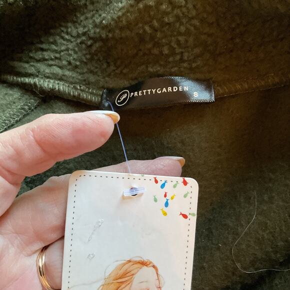 Pretty Garden Green Fleece 2 Zipper Pockets Winter Ski Jacket S NWT - Picture 5 of 6